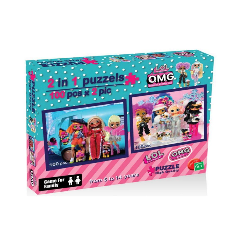 Haya Toys - 2in1 Puzzles 100 pcs * 2 pics LOL Suprises