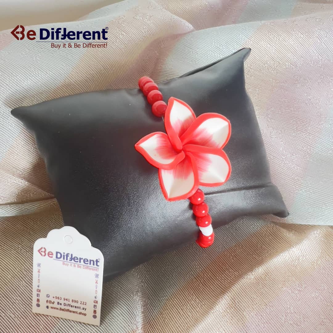 Be Different - Bracelet Flower Red