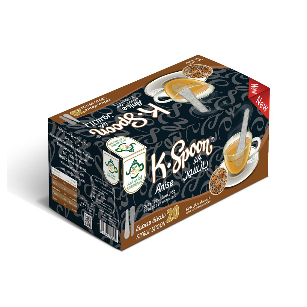 K.Spoon - Anise with Sugar Sachet 20 Sterlie Spoon