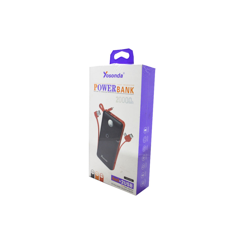 يوسوندا - بور بانك مع كبل 10.5w واط 20000mAh