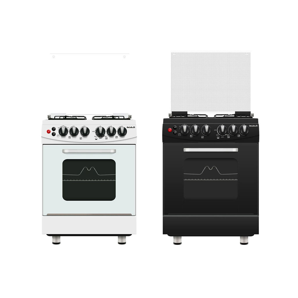 Gas Cooking Range 4 Burners with Oven Stainless Top