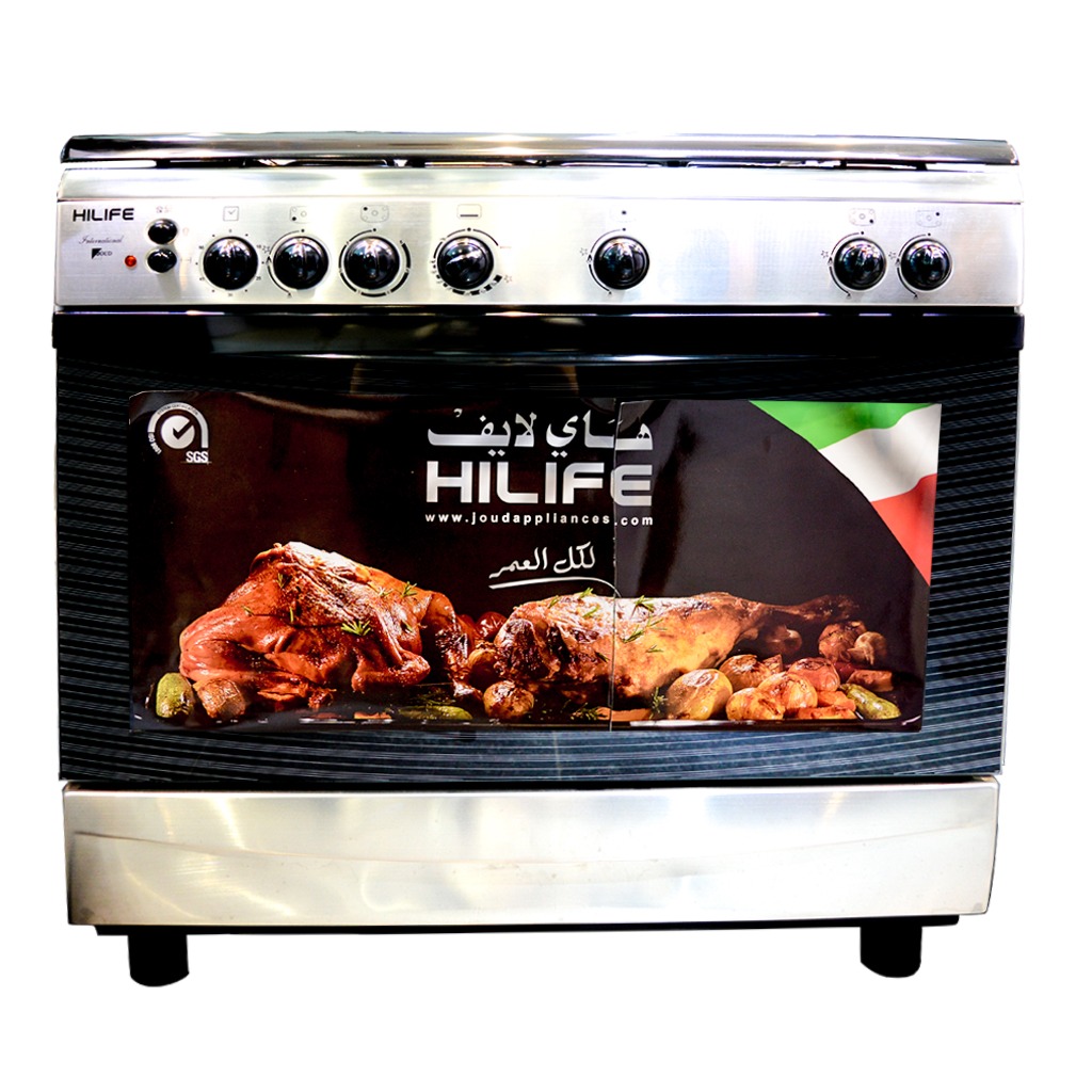 HiLife - International Gas Range with Oven 5 Burners Internal Jar