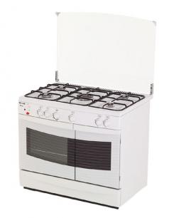 HiLife -  Super Pratique Turbo Gas Range with Oven 5 Burner White