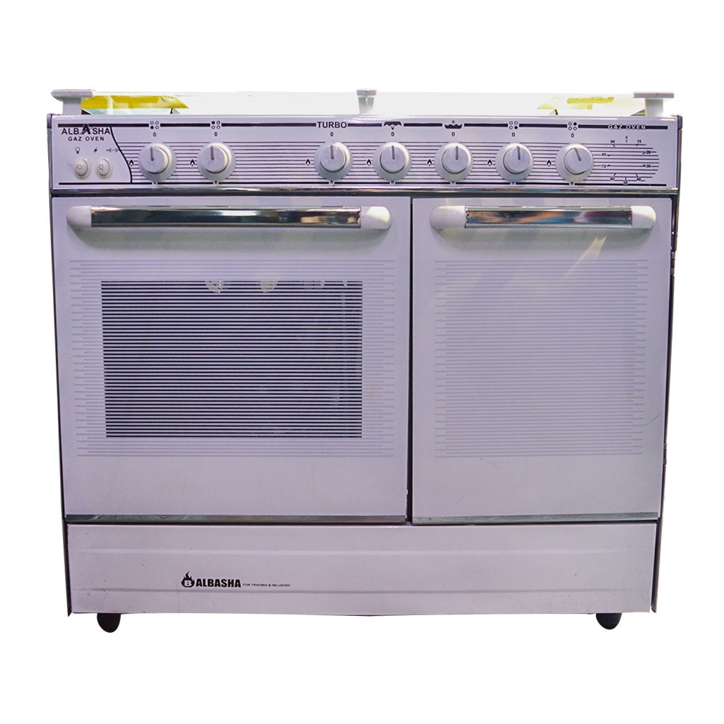 Gas Cooking Range 5 Burners Glass Lid