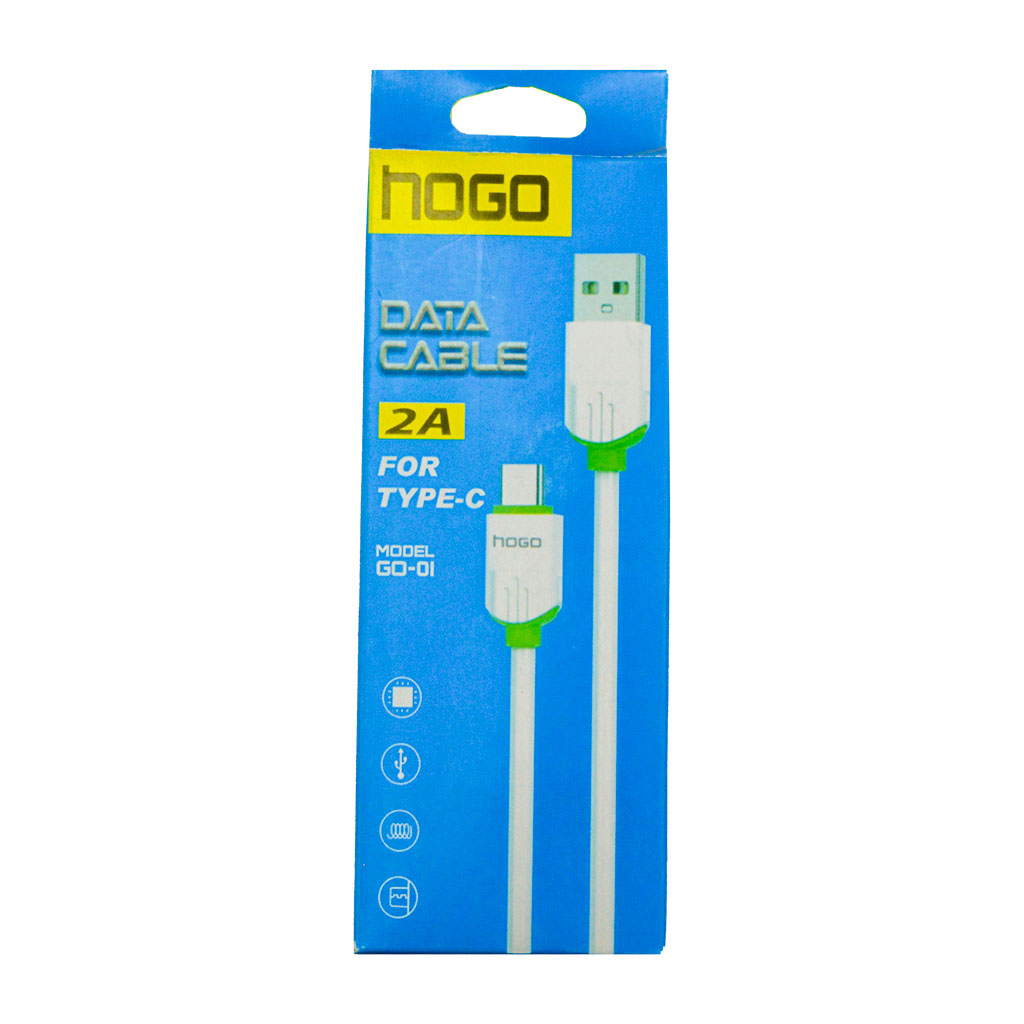 hogo - Data Cable 2.0A Type C 1m White GO-01