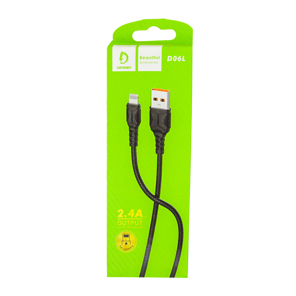 DENMEN - Data Cable 2.4A Ios D06L