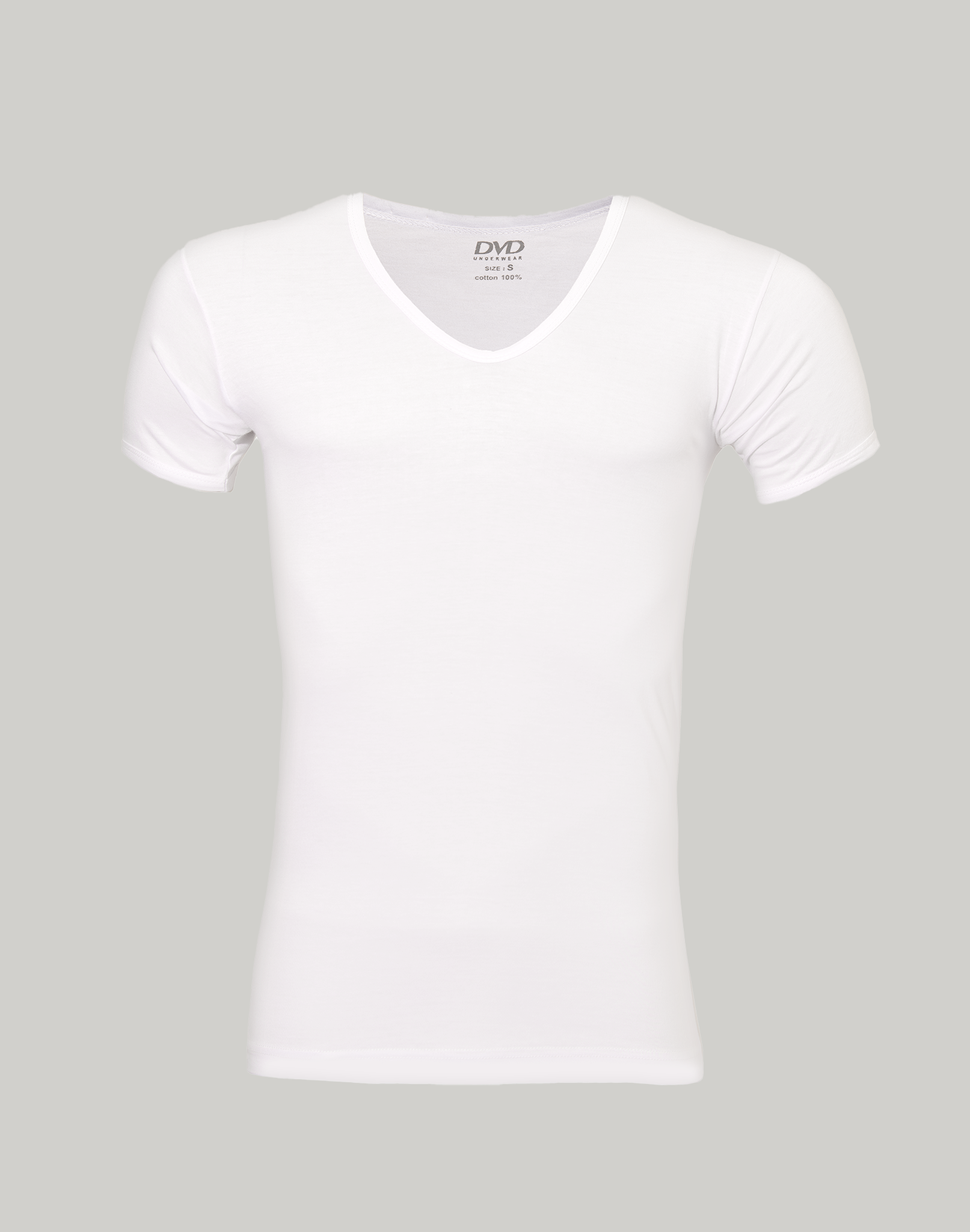 DVD - V-Neck Men's Underwear Shirt Soft Cotton 100% White