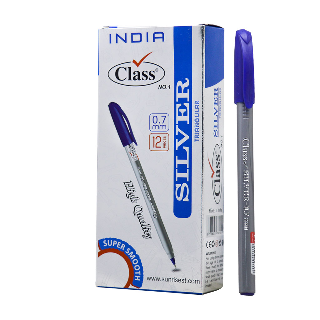 Class - Silver Triangular Ink Pen 0.7 mm