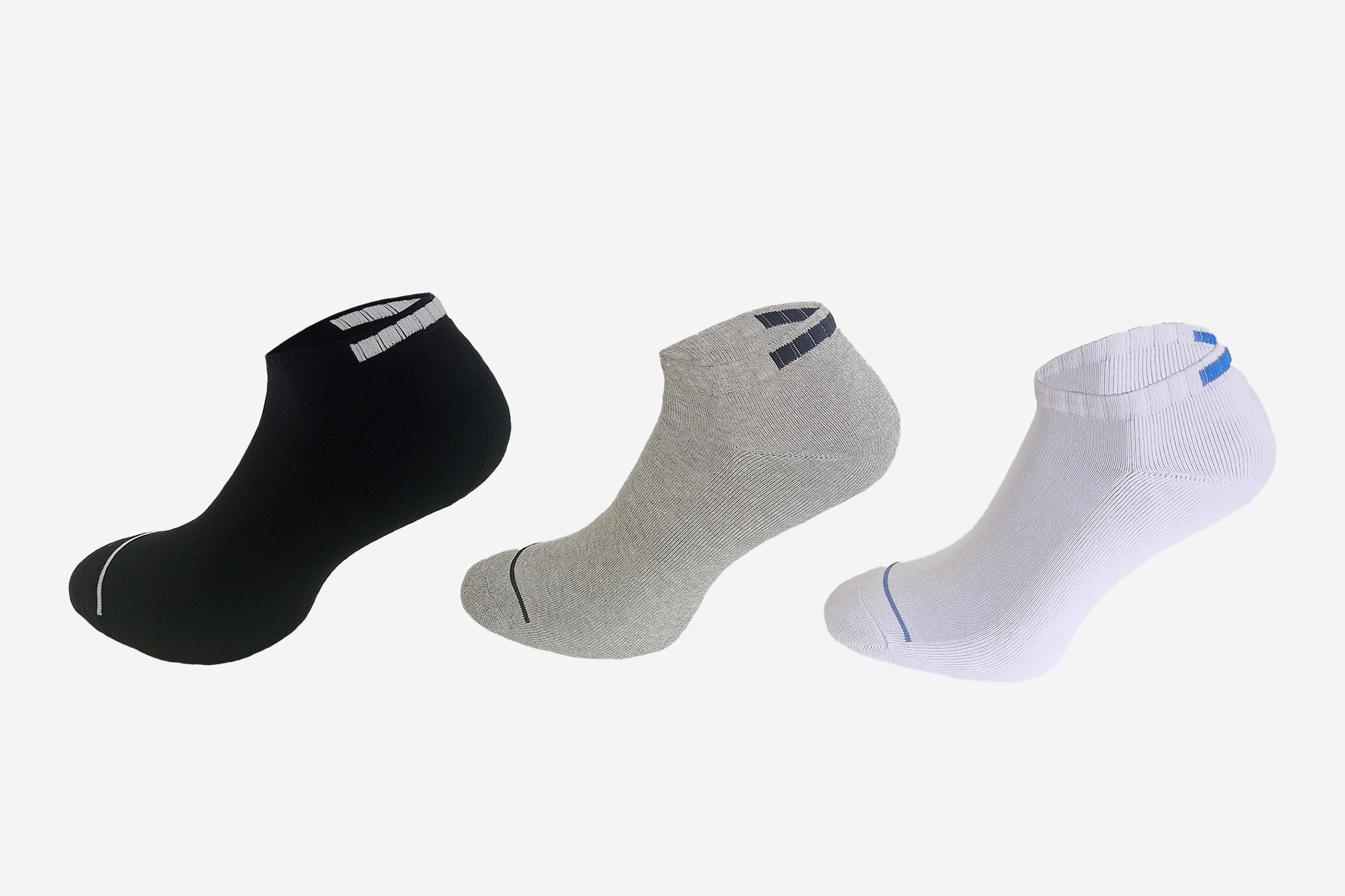 alWassim - Men's Ankle Athletic Socks 85% Cotton Black