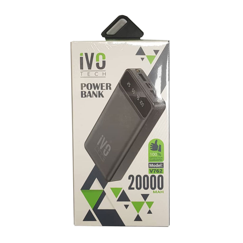 ivo TECH - Power Bank 20,000 maH 2 USB Output Digital Screen V762