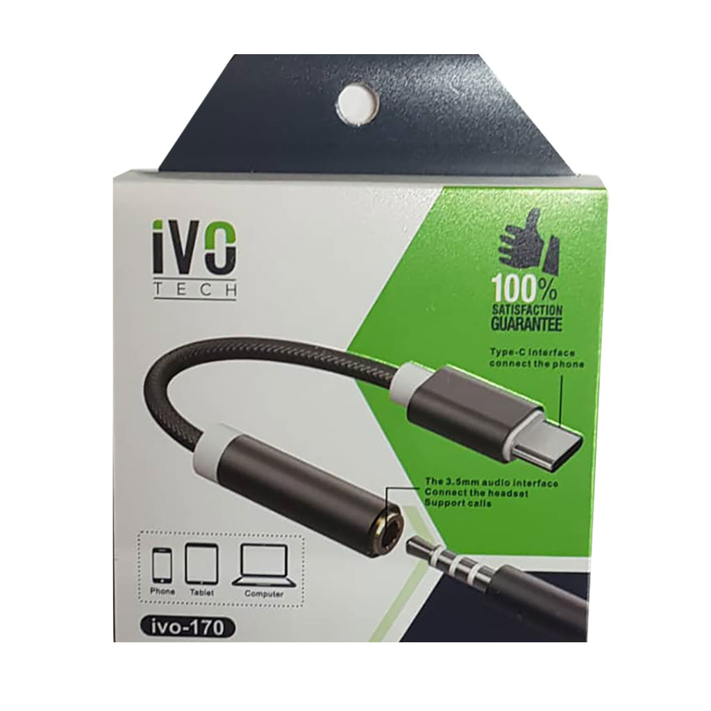 ivo TECH - Audio Cable adapter from Type-C to AUX 3.5mm ivo-170