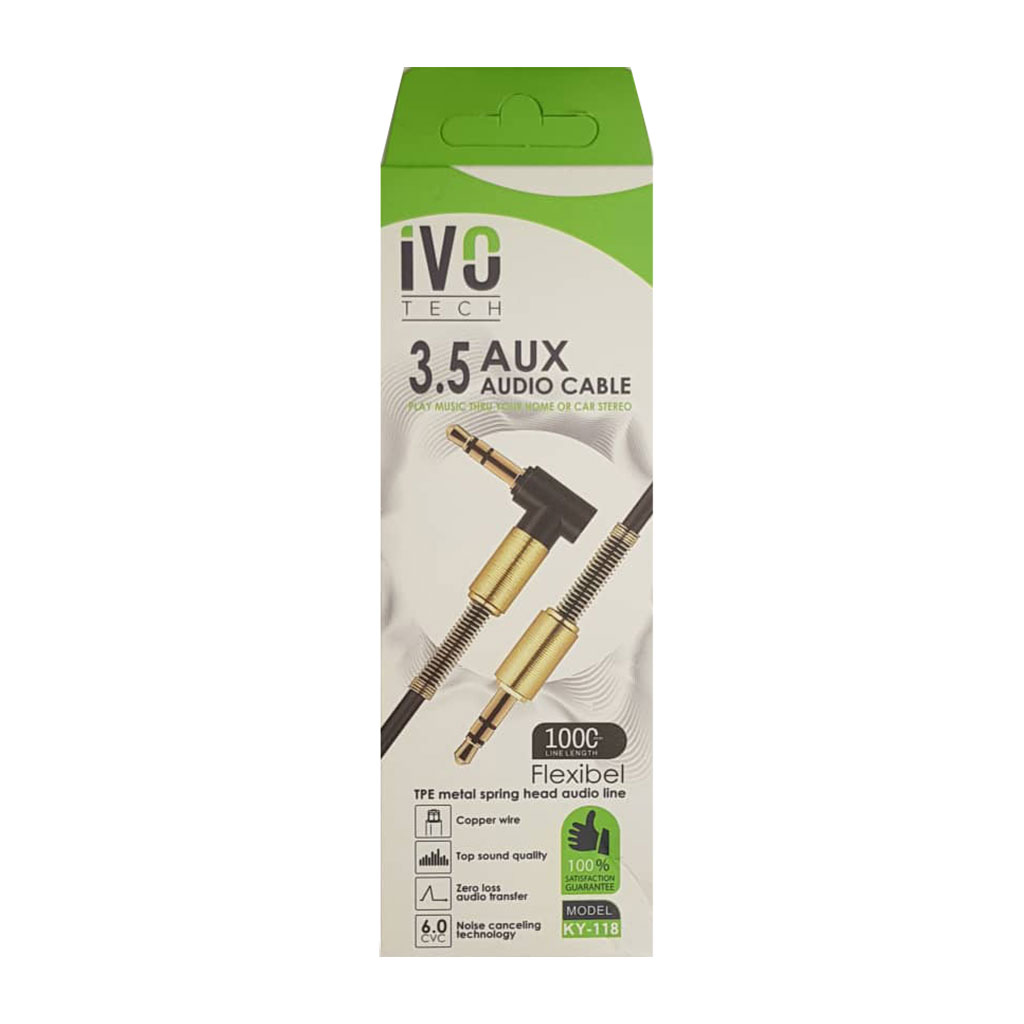 ivo TECH - Audio Cable AUX 3.5mm 1000mm Flexible KY-118