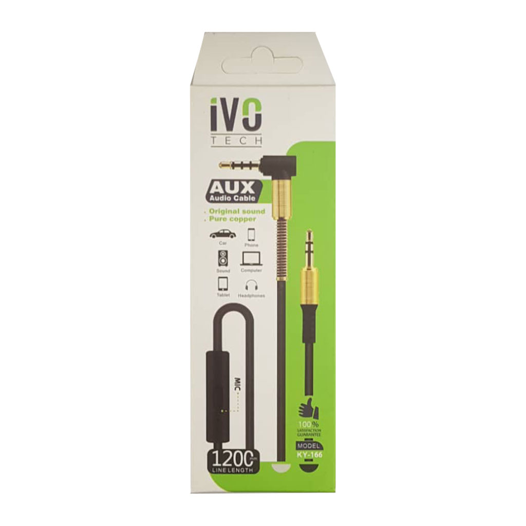 ivo TECH - Audio Cable AUX 1200mm MIC Multi Use KY-116