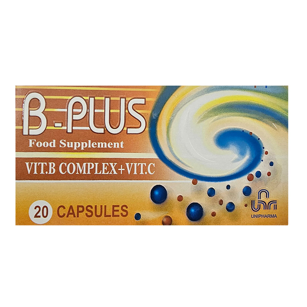 Unipharma - B-plus VIT.B Complex + VIT.C 20 Capsules