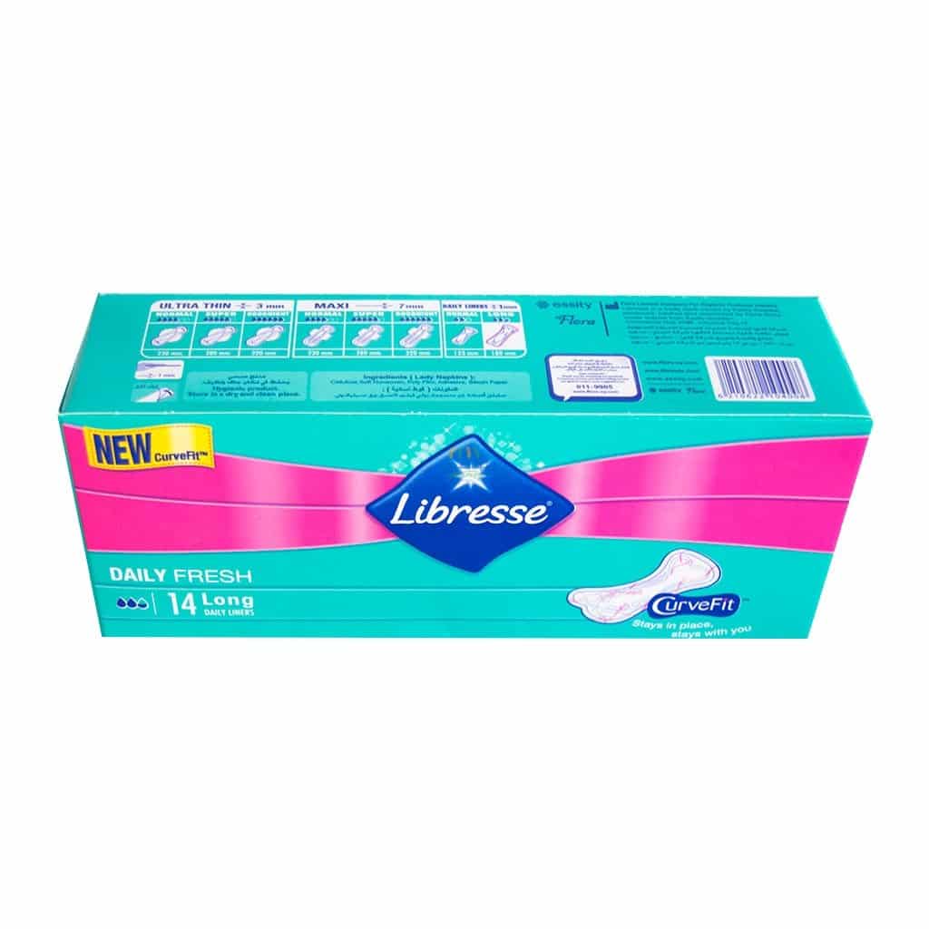 Libresse - Daily Fresh Long Dialy Liners CurveFit 14 Pads