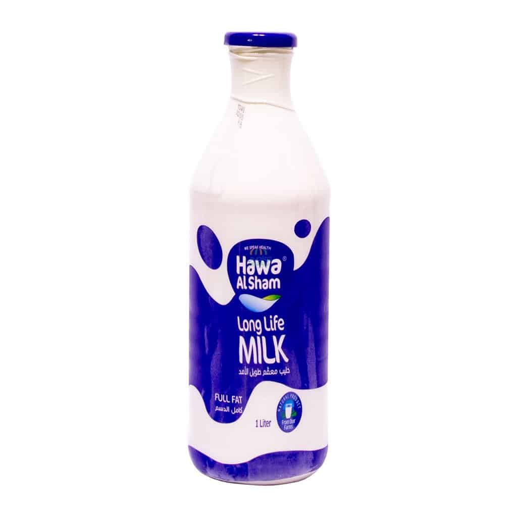 Hawa Alsham - Long Life Full Fat Glass Bottle 1 Liter