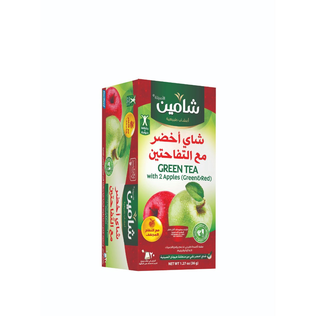 Chamain - Green Tea with Green & Red Apple 20 Sachets