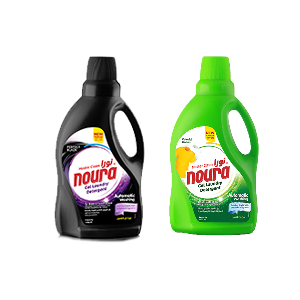 Noura - Laundry Gel for Colored Clothes 1 L +Gel for Dark 1 Liter