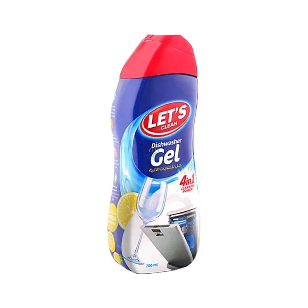 Let's Clean - Dishwasher Gel 4in1 Cleaning Power Lemon Fresh Scent 700 ml