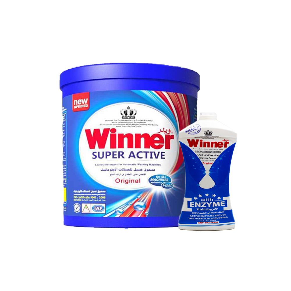 Winner - Laundry Detergent for All Washing 3 Kg +Dishwashing Liquid 250 ml