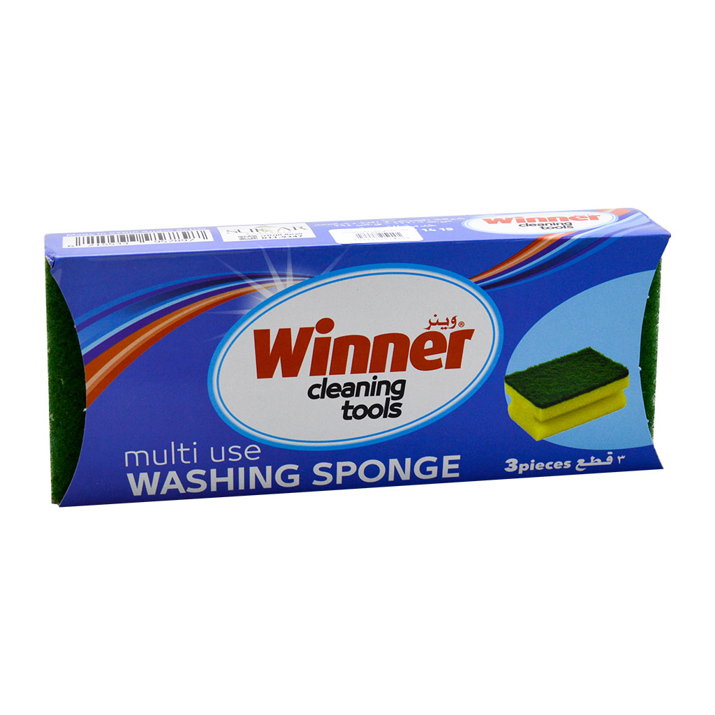 Winner - Multi use Nail Protect Washing Sponge 3 pcs