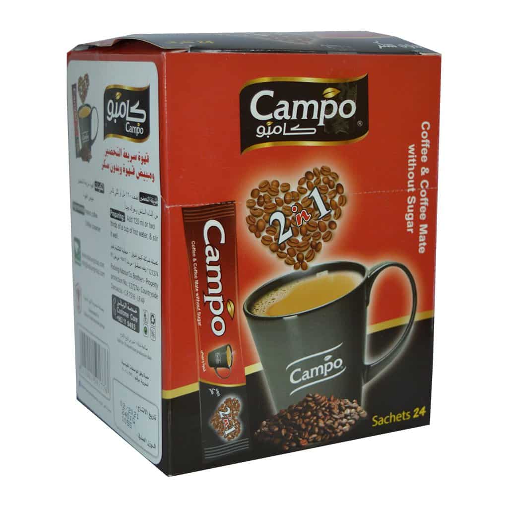 Campo - Instant Coffee 2in1 without Sugar 24 Sacks