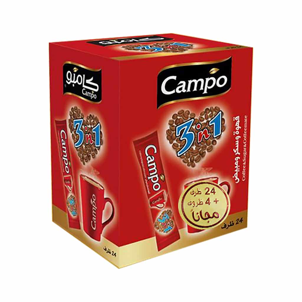 Campo - Instant Coffee 3in1 24 Sacks + 4 Free