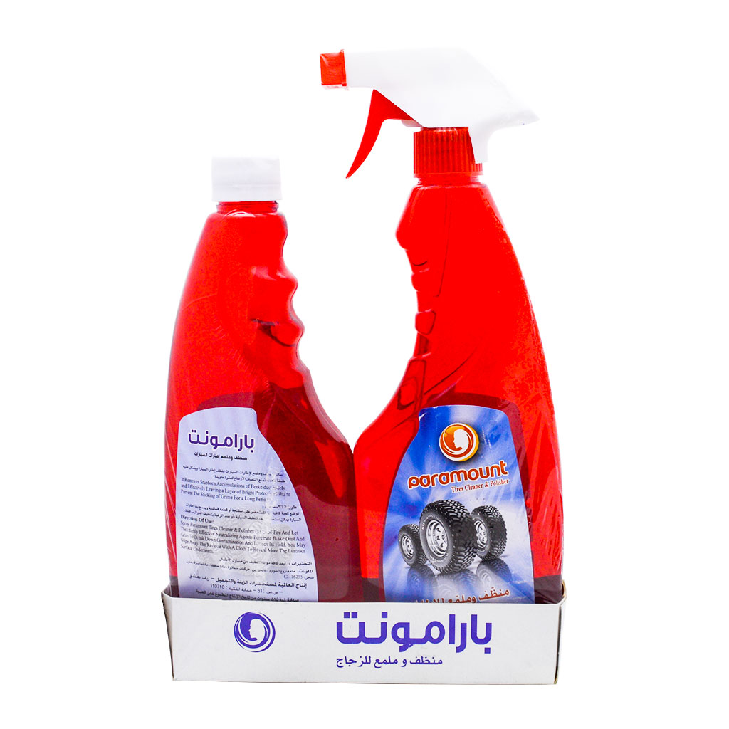 بارامونت - منظف وملمع إطارات السيارات 500 مل + 500 مل