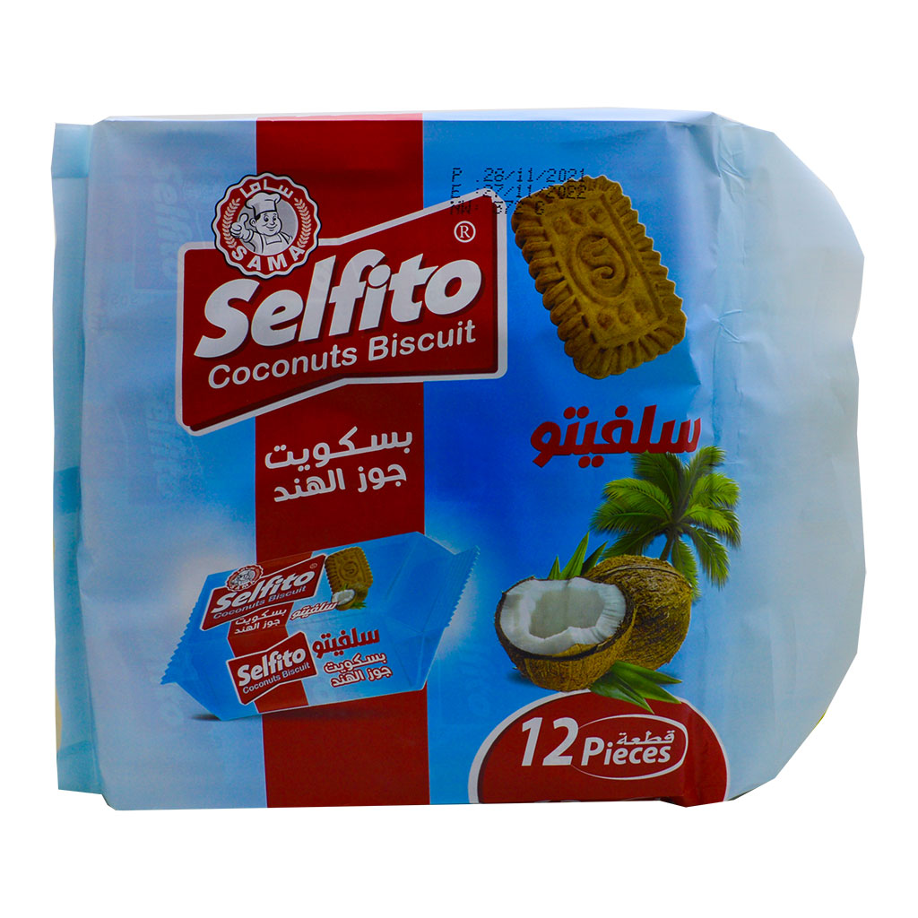 ساما - سلفيتو بسكويت جوز الهند 30 غرام 12 قطعة