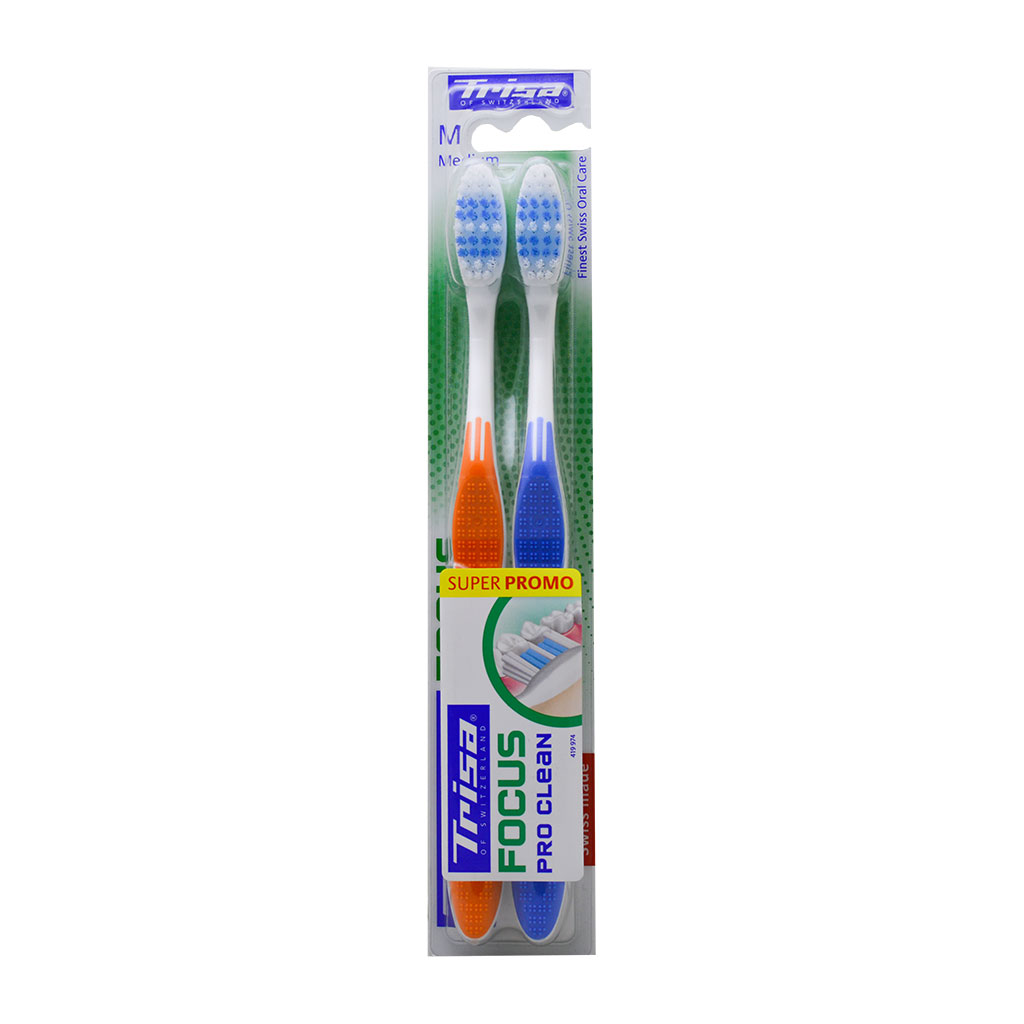 Trisa - Focus Pro Clean Tooth Brush  Pack Meduim