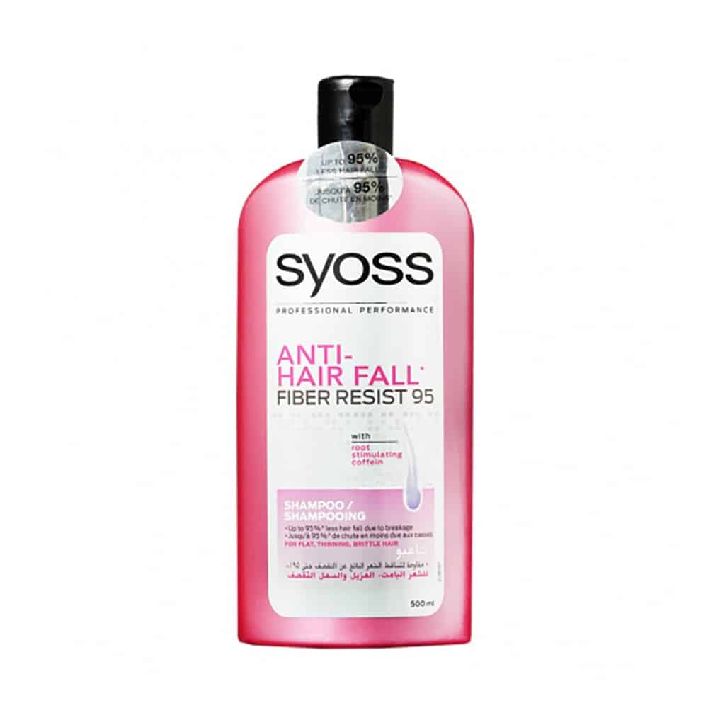 Syoss -Anti-Hair Fall Fiber Resist 95 Shampoo for Flat, Thinning, Brittle Hair 500 ml