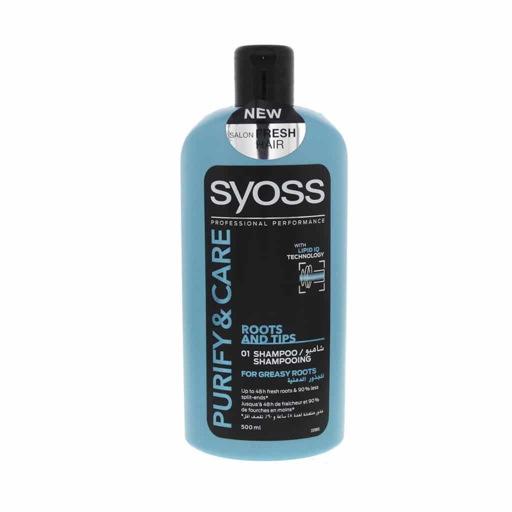 Syoss - Purify & Care Shampoo Roots and Tips for Greasy Roots 500 ml