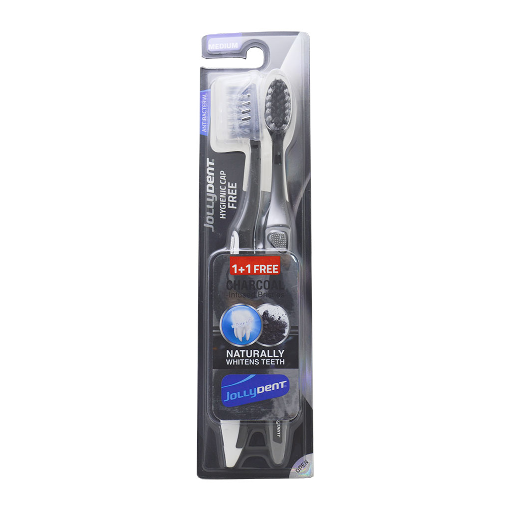 JollyDent - Z4 Charcoal Tooth Brush 1+1 Free Medium