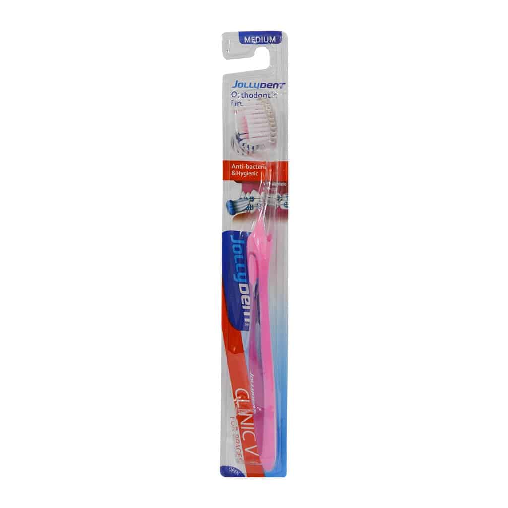 JollyDent - Clinic V Tooth Brush for Braces Meduim