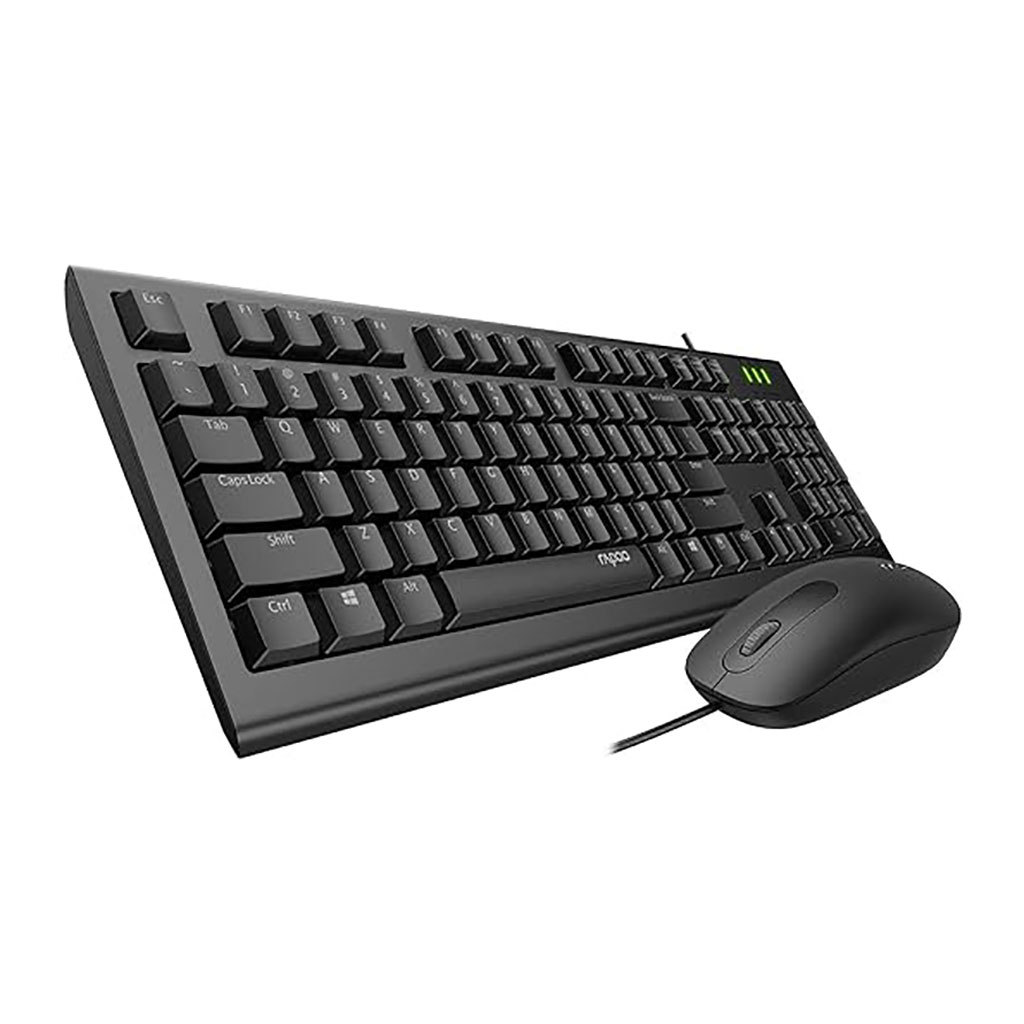 Rapoo - Multi-mode Wired Desktop Set X120 Black