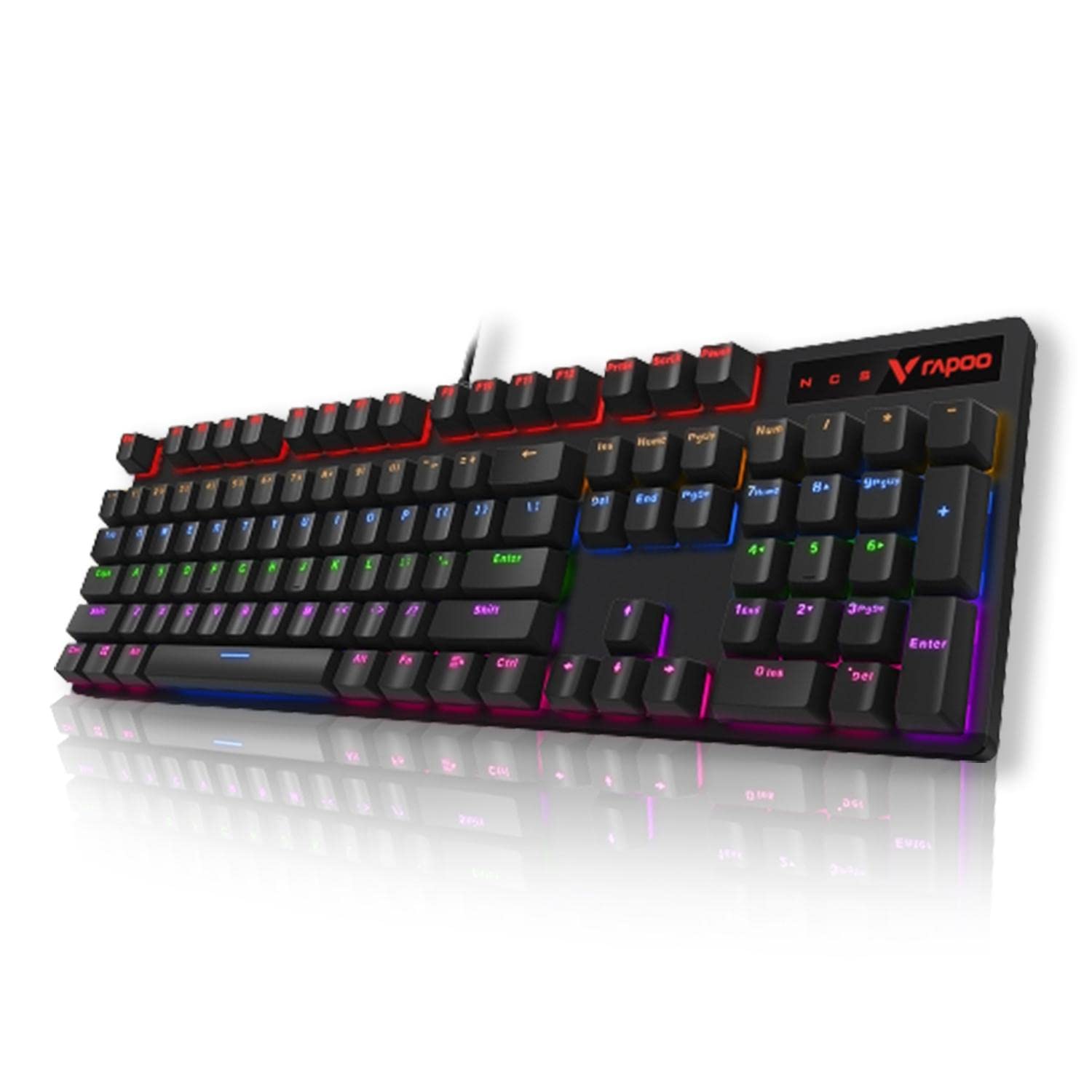 Rapoo - Gaming Mechanical Backlit Keyboard V500 RGB Arabic