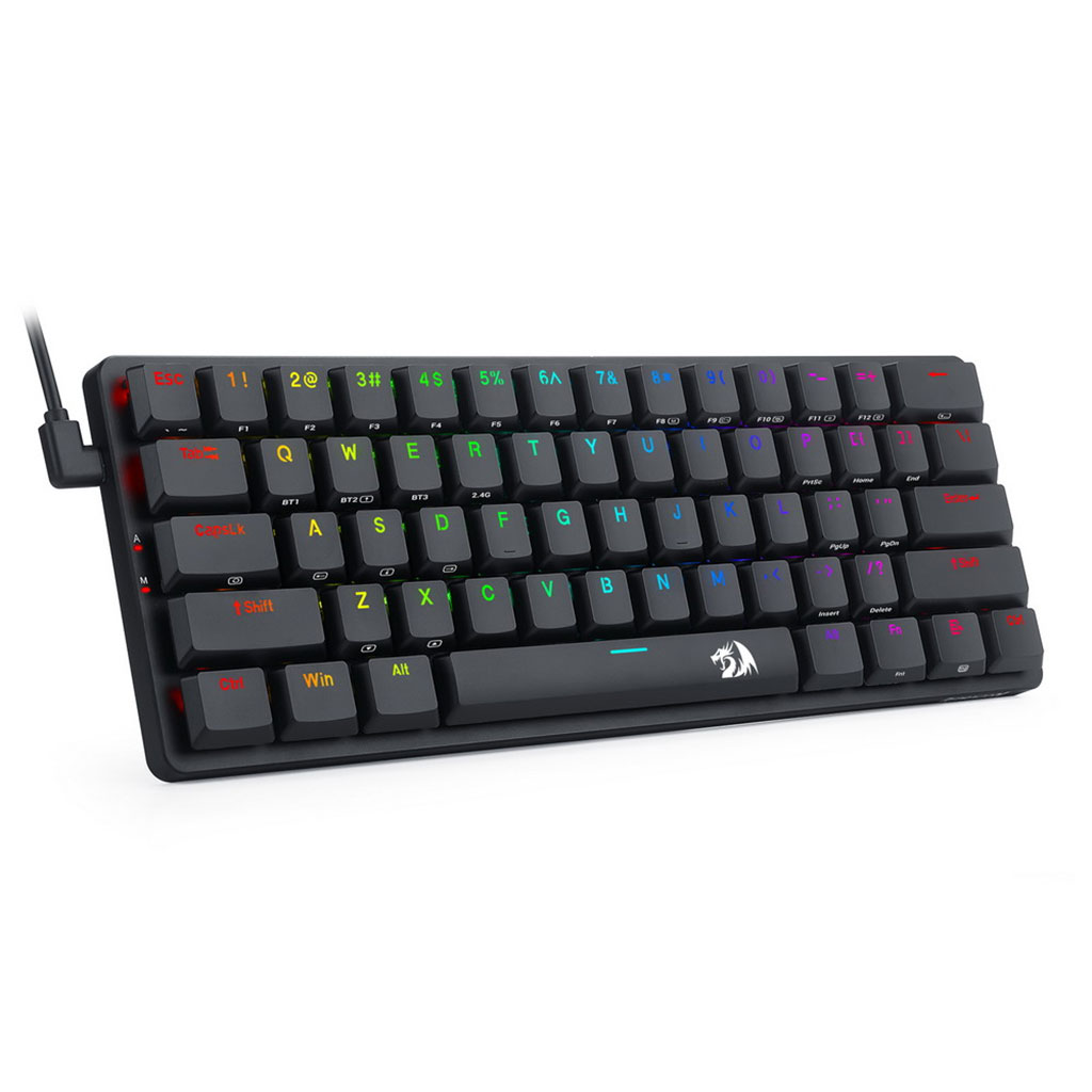 Redragon - Mini Portable Mechanical Gaming Compact Keyboard K615P-KBS
