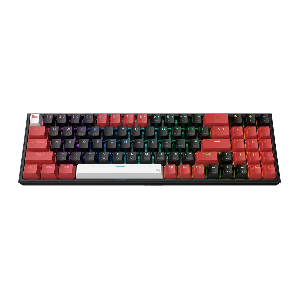 Redragon - POLLUX K628PRO 75% 3-Mode Wireless RGB Gaming Keyboard K628RGB-PRO-BRW