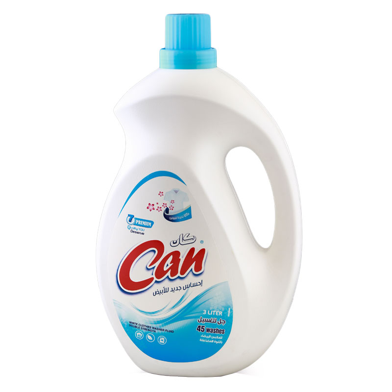 Can - White Clothes Laundry Detergent Gel 3 Liter