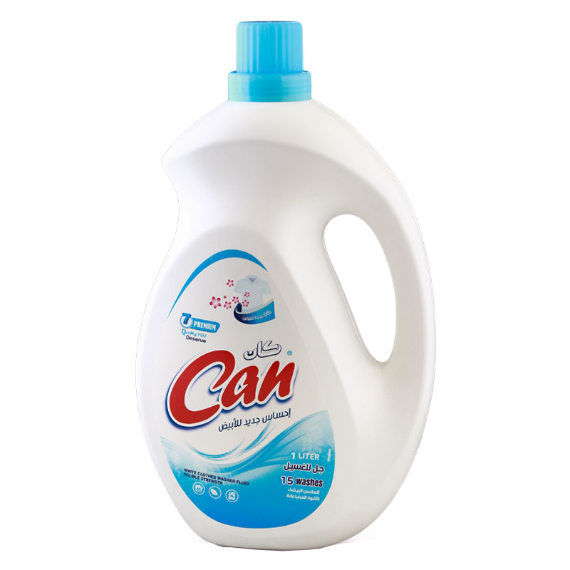 Can - White Clothes Laundry Detergent Gel 1 Liter