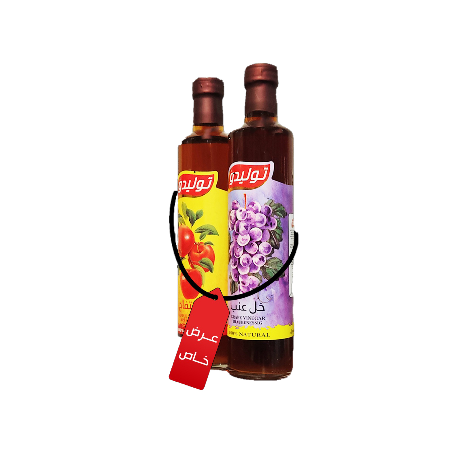 tolido - Grape Vinegar 500 ml + Apple Vinegar 500 ml