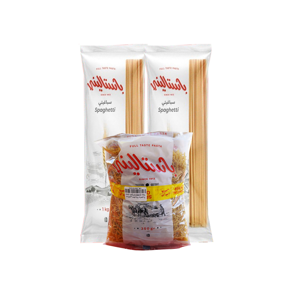 Pastalini - Spaghetti Pasta 1 Kg 2Pack + Spaghetti 350 Grams Gift