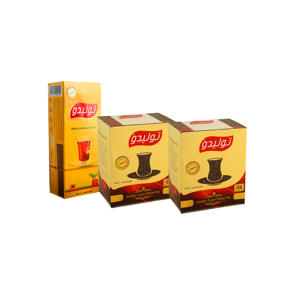 Tolido - Golden Super Pekoe Tea 200 Grams 2 Pack + 25 Red Tea