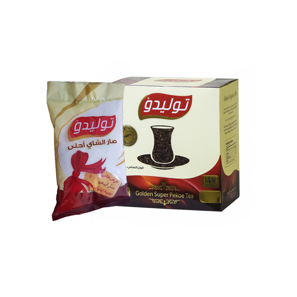 Tolido - Golden Super Pekoe Tea 400 Grams + 500 Grams Sugar