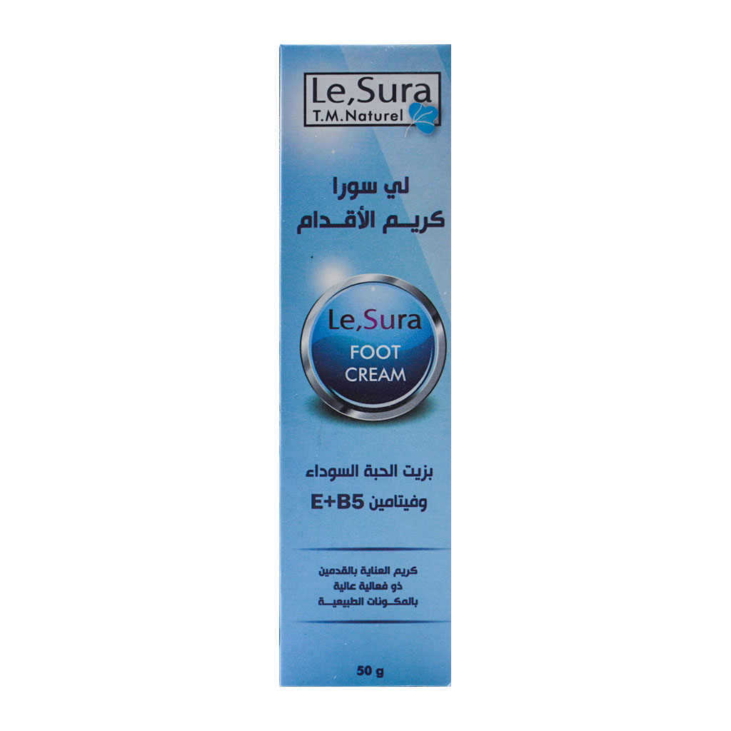 LeSura - Foot Cream Black seed oil &Vit E+B5 50 Grams