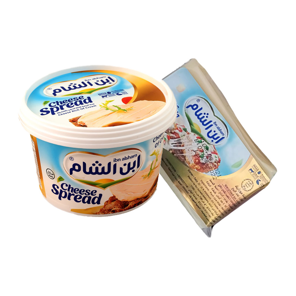 ibn alsham - Spread Cheese 350 Grams + Kashkaval Cheese 140 Grams