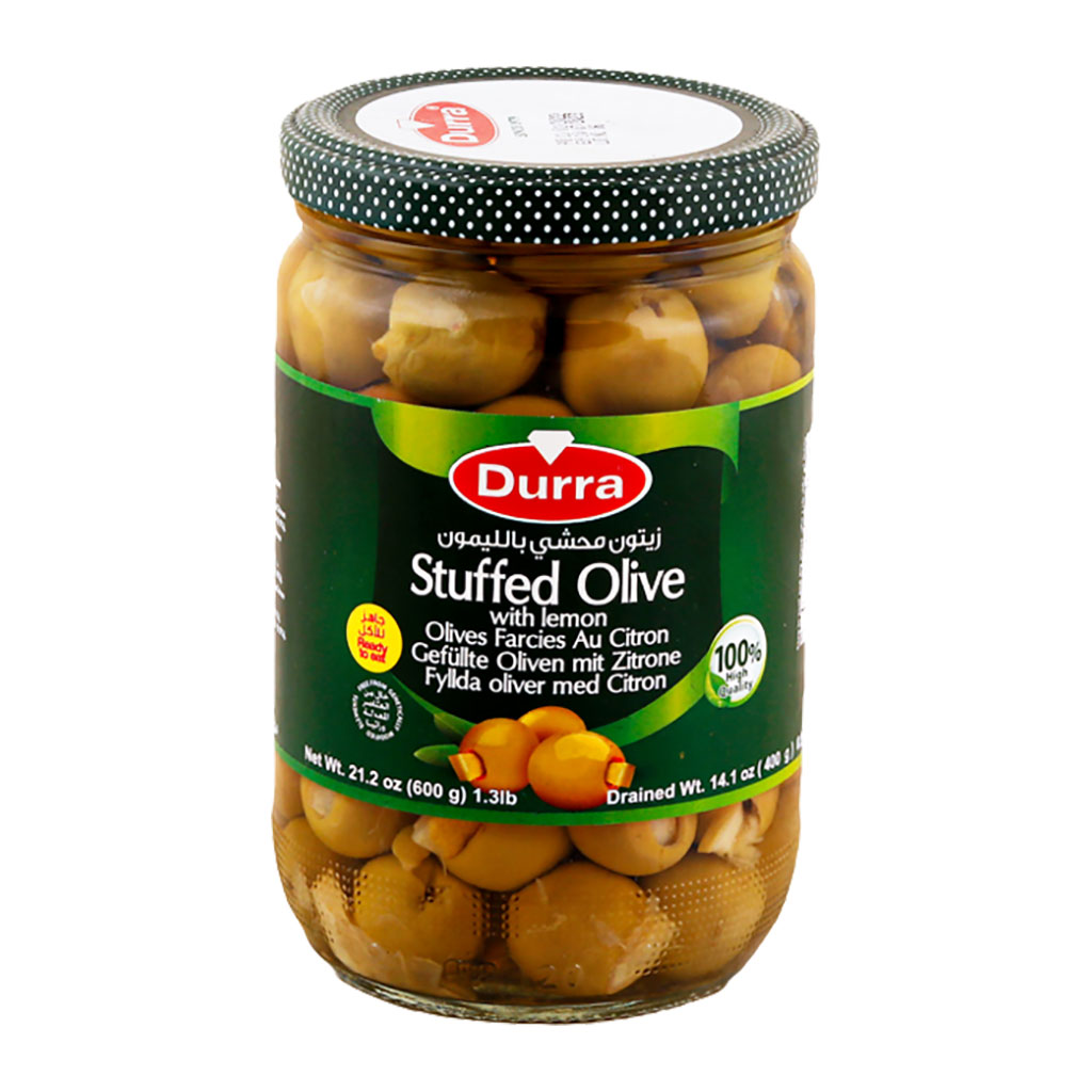 Durra - Green Olives stuffed with lemon 650 Grams