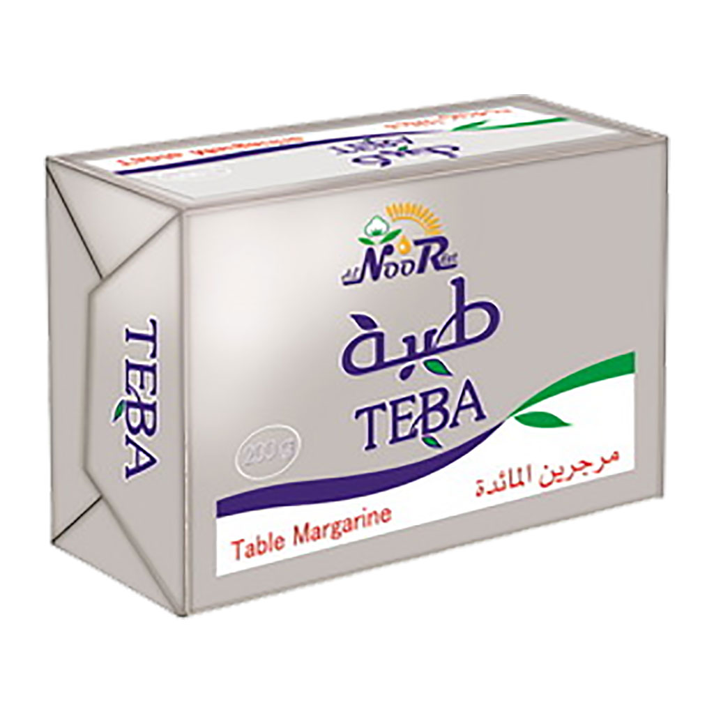 طيبه - زبدة نباتية المائدة مرجرين 200 غرام