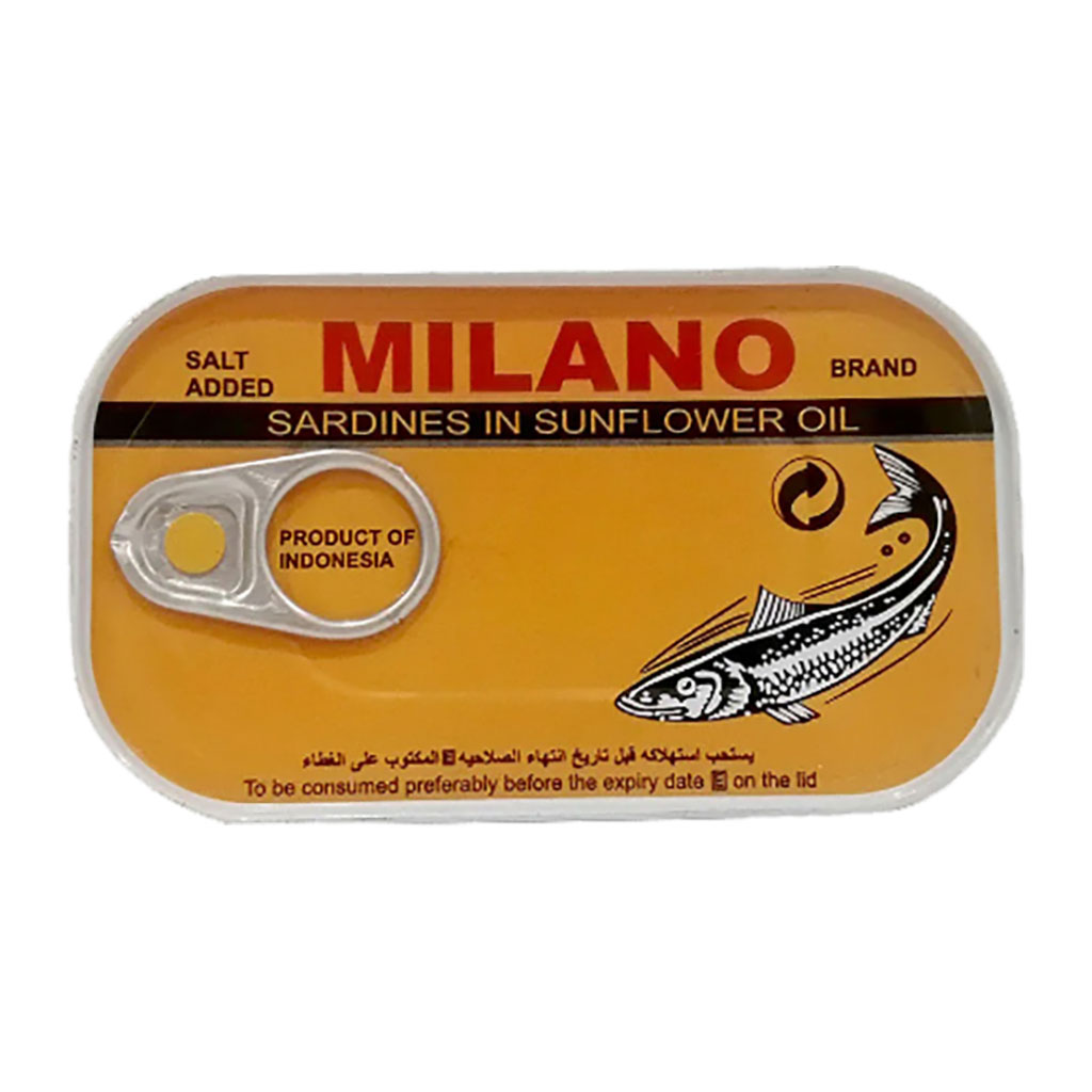 MILANO - Sardines in Vegetable Oil 125 Grams