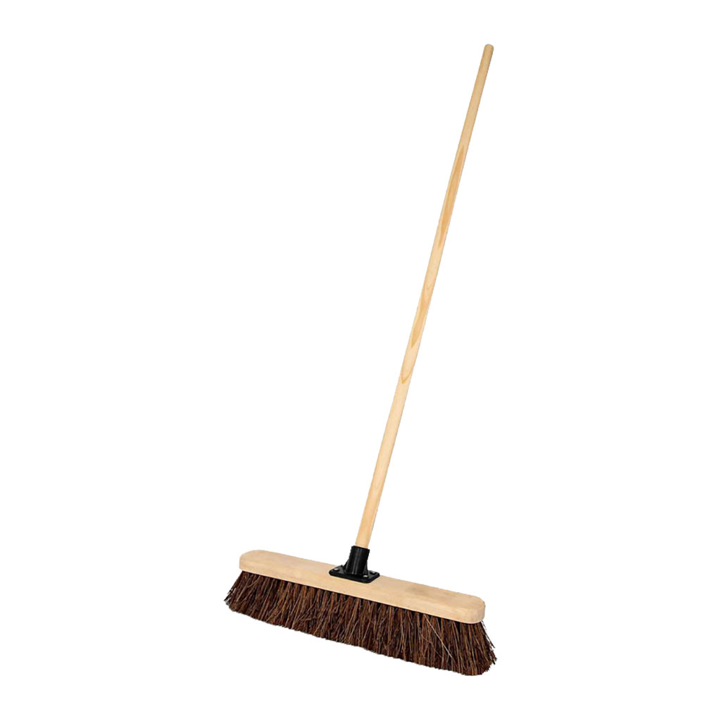 Stiff Rough Broom And Handle